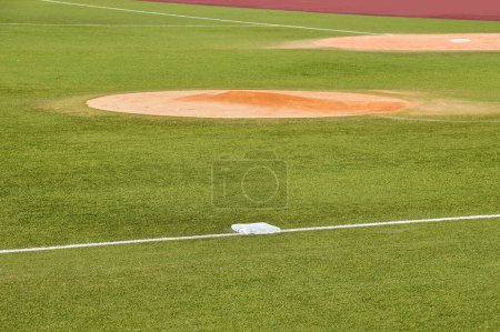 Photo for Base on baseball field on the stadium - Royalty Free Image
