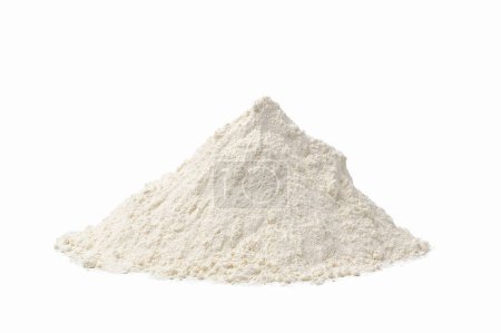 Photo for Heap of flour on white background - Royalty Free Image
