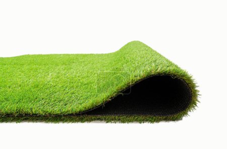Photo for Closeup,plastic green grass isolated on white background. - Royalty Free Image