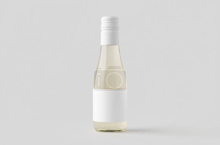 Foto de Pequeña maqueta de botella de vino blanco. Borgoña, alsacia, forma de rón. - Imagen libre de derechos