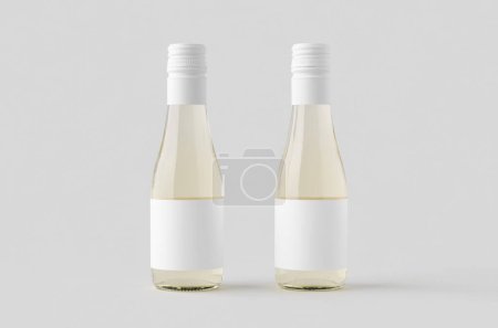 Kleine Weißweinflaschen-Attrappe. Burgund, Elsass, Rhone.