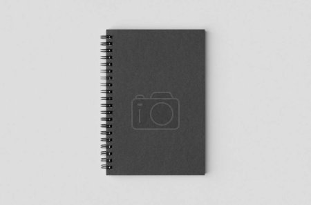 Foto de Cuaderno espiral negro maqueta. - Imagen libre de derechos