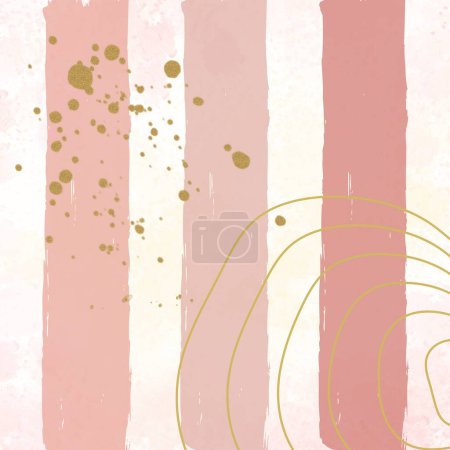 Téléchargez les photos : Blush abstracts rose et or avec des éléments populaires Boho fond. Décor mural nature estampe d'art contemporain. Dimensions pour 12 pouces x 12 pouces, 3600 x 3600 pixels papier imprimable et utilisation numérique. - en image libre de droit