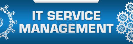 Photo for IT Service Management text written over blue background. - Royalty Free Image