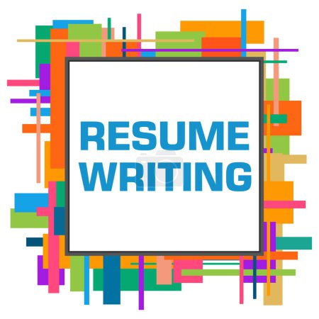 Photo for Resume Writing text written over colorful background. - Royalty Free Image