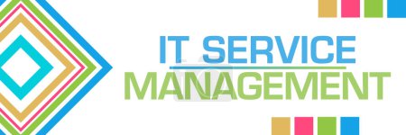 Photo for IT Service Management text written over colorful background. - Royalty Free Image