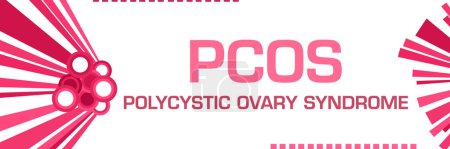 PCOS - Polycystic Ovary Syndrome text written over pink background.