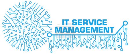 Photo for IT Service Management concept image with text and circuit symbols. - Royalty Free Image