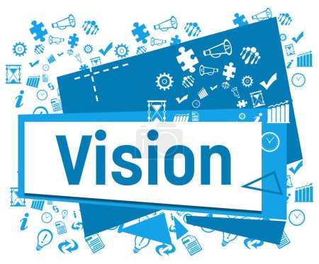 Photo for Vision concept image with text and business symbols. - Royalty Free Image