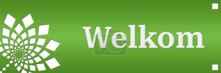 Photo for Welkom text written over green background. - Royalty Free Image