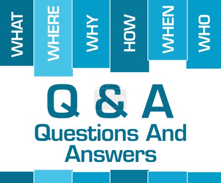 Téléchargez les photos : Q et R - questions et réponses texte écrit sur fond bleu. - en image libre de droit