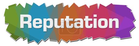 Photo for Reputation text written over colorful background. - Royalty Free Image
