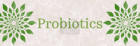Téléchargez les photos : Probiotiques concept image avec texte et laisse des symboles. - en image libre de droit