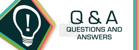 Photo for Q And A - Questions And Answers concept image with text and bulb symbol. - Royalty Free Image