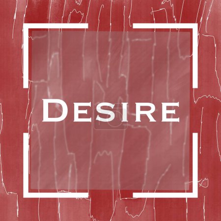 Photo for Desire text written over red magenta maroon background. - Royalty Free Image