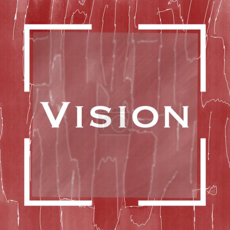 Photo for Vision text written over red background. - Royalty Free Image