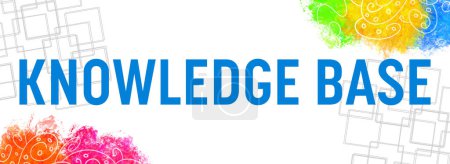 Knowledge Base text written over colorful background.