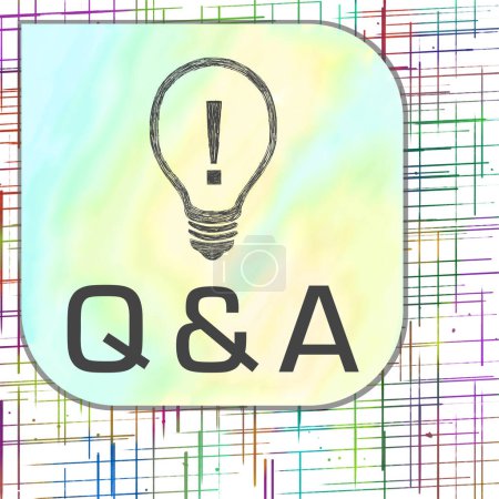 Téléchargez les photos : Q et A - Questions et réponses texte écrit sur fond coloré. - en image libre de droit