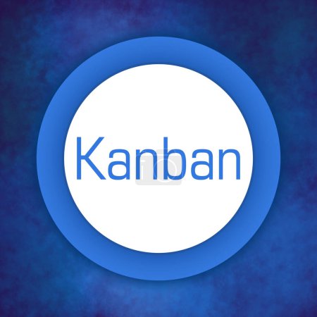 Téléchargez les photos : Texte Kanban écrit sur fond bleu. - en image libre de droit