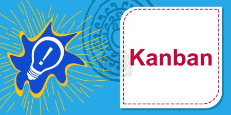 Téléchargez les photos : Image concept Kanban avec texte et symbole de l'ampoule. - en image libre de droit