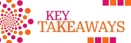 Key Takeaways text written over pink orange background.