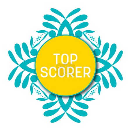 Top Scorer text written over turquoise yellow background.