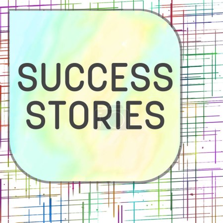Success Stories text written over colorful background.