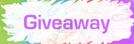 Photo for Giveaway text written over colorful background. - Royalty Free Image