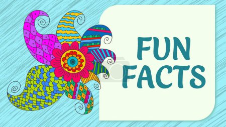 Fun Facts text written over blue background with colorful design element.