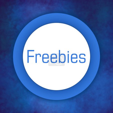 Téléchargez les photos : Texte Freebies écrit sur fond bleu. - en image libre de droit