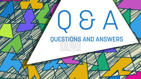 Photo for Q And A - Questions And Answers text written over colorful background. - Royalty Free Image