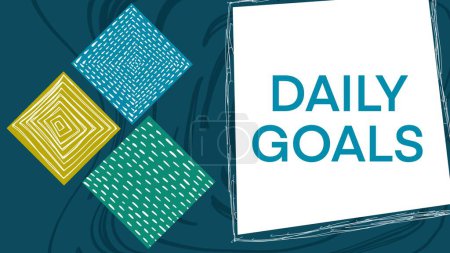 Daily Goals text written over colorful background.