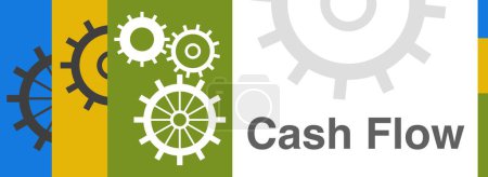 Cash Flow concept image with text and gear symbols.