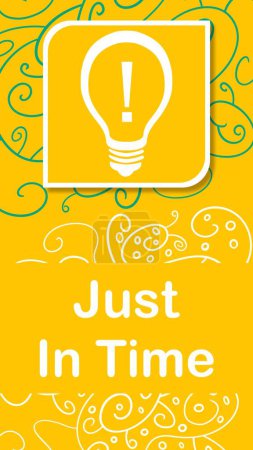 Téléchargez les photos : Image concept Just In Time avec texte et symbole de l'ampoule. - en image libre de droit