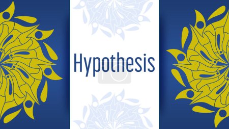 Hypothesis text written over background with mandala design element.