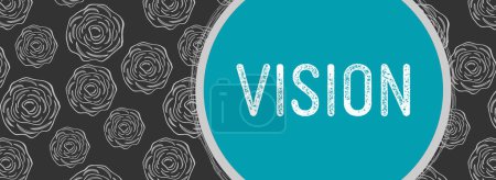 Photo for Vision text written over grey turquoise background. - Royalty Free Image