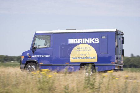 Photo for Hoogeveen, Netherlands- June 24, 2023: Brink's car on the N48 near Hoogeveen, Netherland - Royalty Free Image