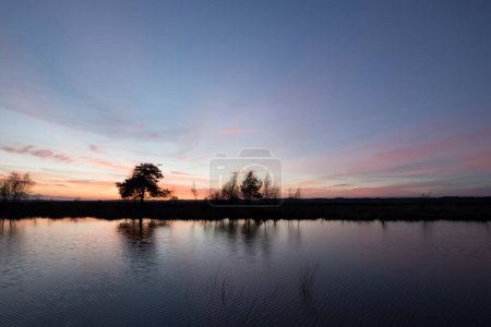 Sonnenuntergang im Dwingelderveld, Niederlande