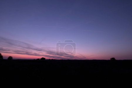 Abendhimmel über dem Dwingelderveld, Niederlande