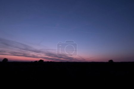 Abendhimmel über dem Dwingelderveld, Niederlande