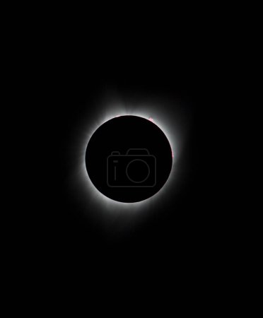 Photo for Sun eclipse August 21, 2017 at Agate Fossil Beds National Monument in Nebraska, US - Royalty Free Image