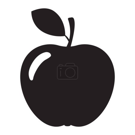 Illustrazione per Vettore icona Apple isolato su sfondo. Simbolo del segno Apple per il design del sito web e dell'app. - Immagini Royalty Free