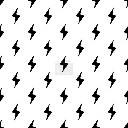 Illustration for Lightning bolts, thunderbolts seamless pattern vector illustration. - Royalty Free Image