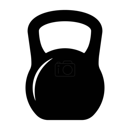 Téléchargez les illustrations : Kettlebell icon. Weight icon, training equipment flat vector icon for exercise apps and websites. - en licence libre de droit