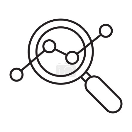Modern research line icon. Finance monitoring outline icon. Symbol, logo illustration.