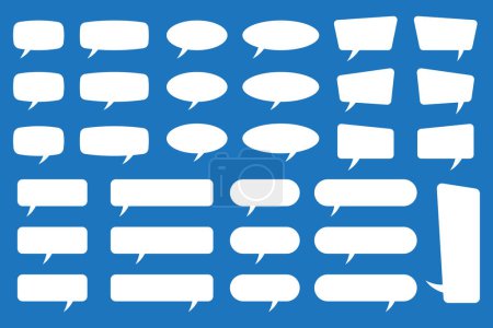 Illustration for Speech bubbles. Speak bubble text, cartoon chatting box, message box. Cartoon balloon word design. - Royalty Free Image