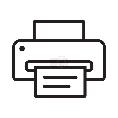 Illustration for Printer icon on white background. Vector illustration. - Royalty Free Image