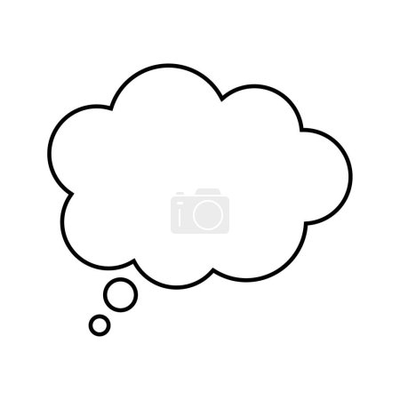 Ilustración de Icono de línea de burbuja pensamiento. Habla o piensa burbuja, nube de comunicación vacía. Conjunto de elementos de diseño. - Imagen libre de derechos