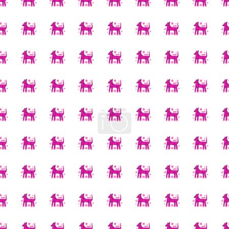 Ilustración de Patrón creativo perro sin costuras. Arte ingenuo. Fondos de pantalla interminables animales abstractos. Fondo contemporáneo. Diseño para tela, estampado textil, envoltura, cubierta. Ilustración vectorial - Imagen libre de derechos