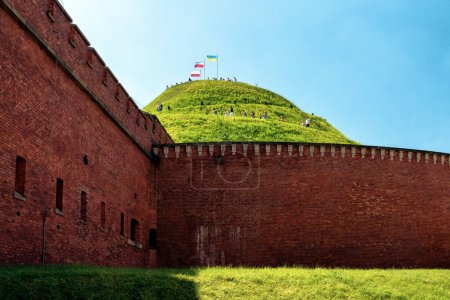 Photo for Krakow, Poland - August 12, 2023: Kosciuszko Mound is an artificial mound in city Krakow - Royalty Free Image